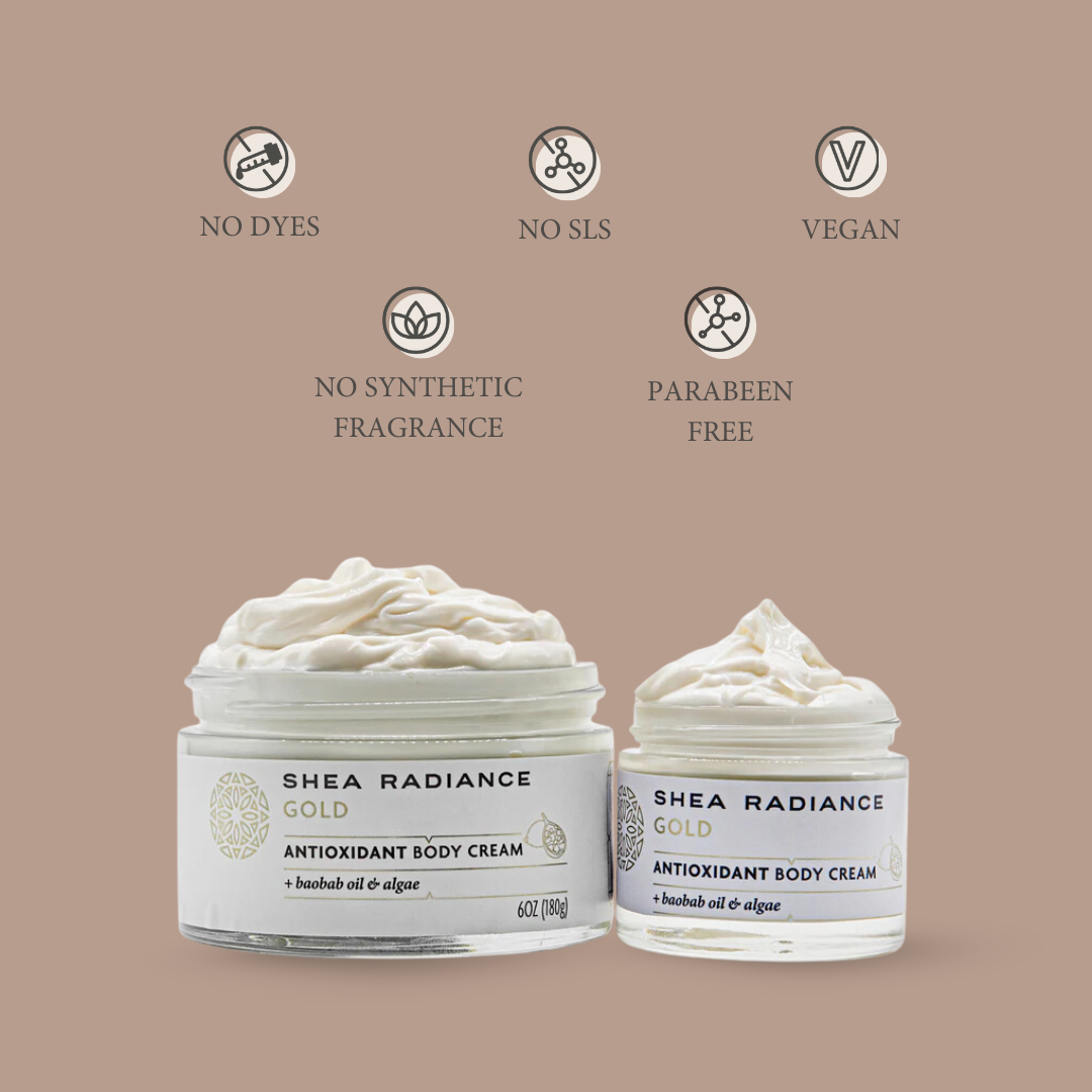 Antioxidant Body Cream for Dry & Sensitive Skin with Shea & Baobab Oil