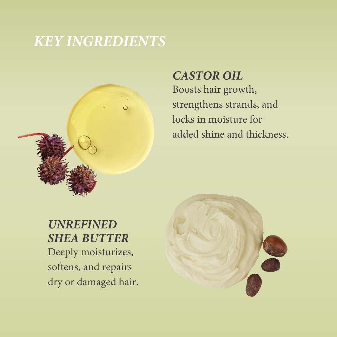 Moisture Rich Hair Butter for Natural & Curly Hair with Unrefined Shea Butter