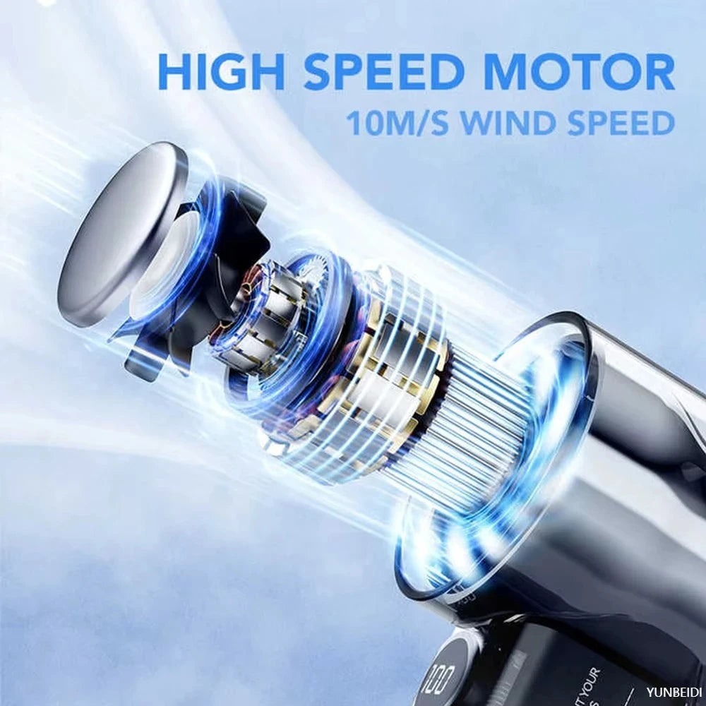 "Ice-Cooling Handheld Fan: Instant Chill Semiconductor Technology, 3000mAh Rechargeable USB Portable Fan"