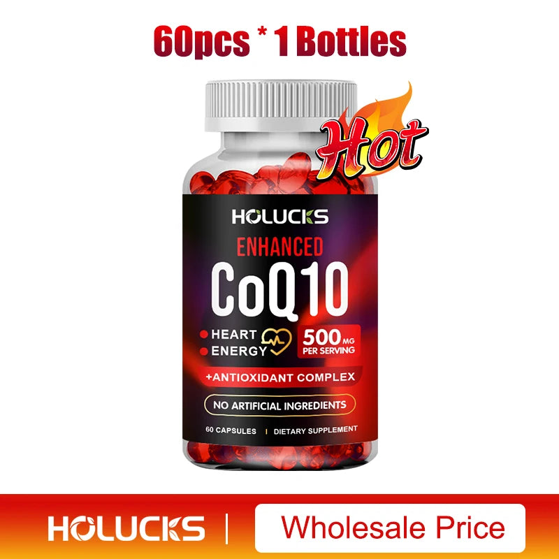 CoQ10 Supplement, Antioxidant for Cardiovascular & Heart Health, Immune Energy & Vitality Support, Super Absorption, Non-GMO
