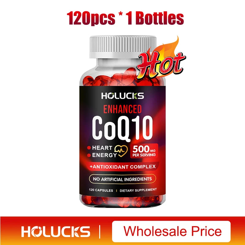 CoQ10 Supplement, Antioxidant for Cardiovascular & Heart Health, Immune Energy & Vitality Support, Super Absorption, Non-GMO