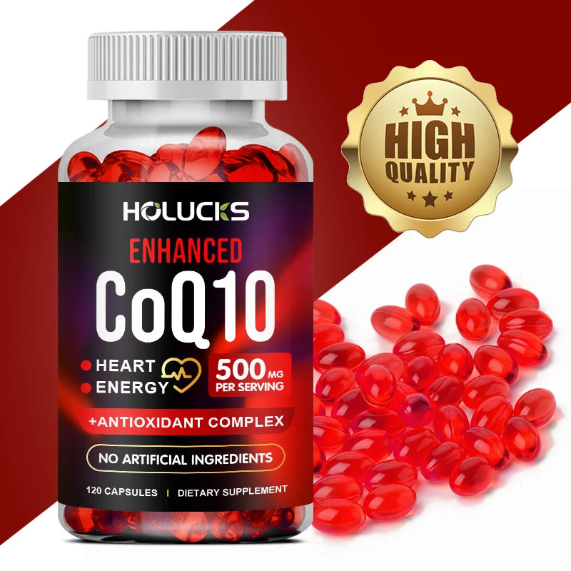 CoQ10 Supplement, Antioxidant for Cardiovascular & Heart Health, Immune Energy & Vitality Support, Super Absorption, Non-GMO
