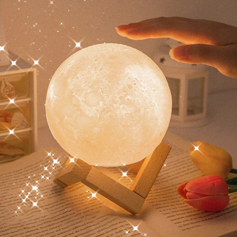 Best-Selling Creative Features Assembled Moonlight Lamp Toy Family Living Room Bedroom Bedside Ornaments 8 Cm Children's Gift