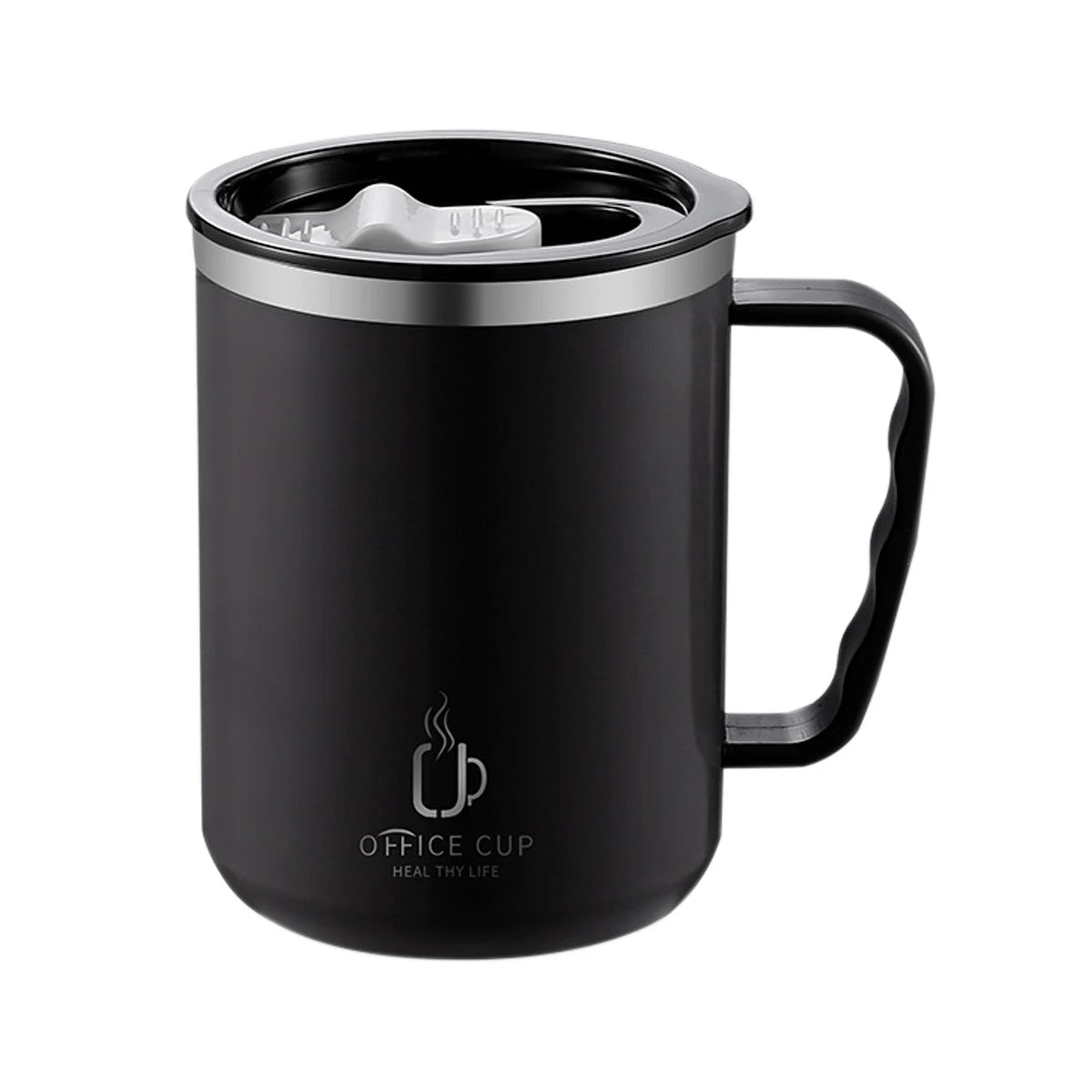 Double Wall Insulated Coffee Mug 304 Stainless Steel Milk Coffee Cup WIth Handle Leak-proof Drinking Cup Adult Student Drinkware