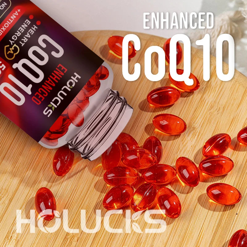 CoQ10 Supplement, Antioxidant for Cardiovascular & Heart Health, Immune Energy & Vitality Support, Super Absorption, Non-GMO